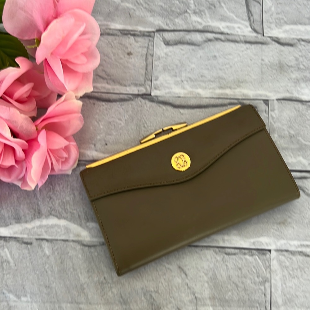 Vintage Bosca full grain gray wallet